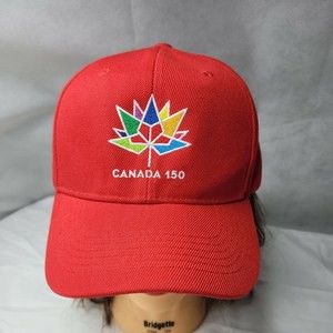 Canada Anniversary 150 Years Red Baseball Cap Hat Adjustable